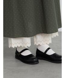 裾スカラップレースペチパンツ