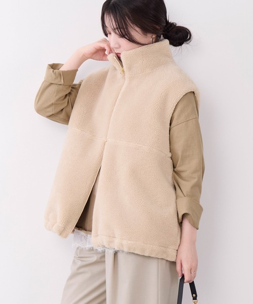 に*☆様 MARELLA リバーシブル テディベアボア ダウンベスト ベージュ 予約】ダブルジップボアベスト（その他アウター）｜MICA&DEAL（マイカ