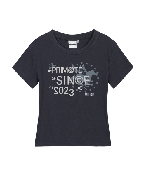 PRIMATE(プライメイト)の「ARCHIVE レディース スリムフィット 半袖Tシャツ 6 COLORS(Tシャツ/カットソー・レディース・カーキ/クリーム/ホワイト/チャコール/ブラック/ラベンダー・LARGE/SMALL/MEDIUM)」の3枚目の写真