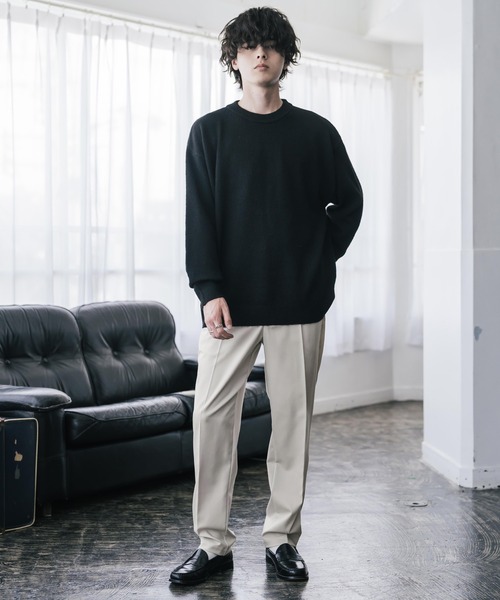 Rocky Monroe(ロッキーモンロー)の「TRストレッチ センタープレスワンタックテーパードイージーパンツ(スラックス・メンズ・チャコール/ブラック/オフホワイト/ブラウン・XL/M/L)」の9枚目の写真