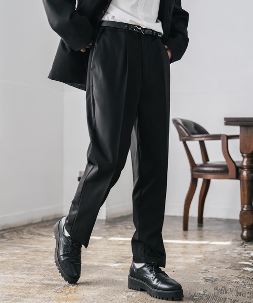 Rocky Monroe(ロッキーモンロー)の「TRストレッチ センタープレスワンタックテーパードイージーパンツ(スラックス・メンズ・チャコール/ブラック/オフホワイト/ブラウン・XL/M/L)」の13枚目の写真