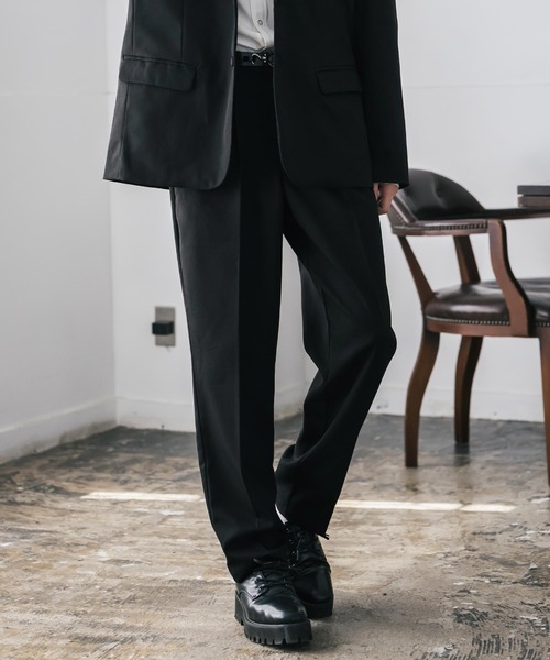 Rocky Monroe(ロッキーモンロー)の「TRストレッチ センタープレスワンタックテーパードイージーパンツ(スラックス・メンズ・チャコール/ブラック/オフホワイト/ブラウン・XL/M/L)」の14枚目の写真