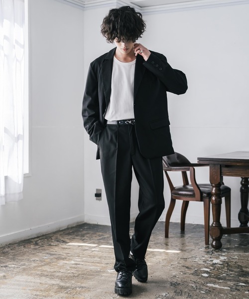 Rocky Monroe(ロッキーモンロー)の「TRストレッチ センタープレスワンタックテーパードイージーパンツ(スラックス・メンズ・チャコール/ブラック/オフホワイト/ブラウン・XL/M/L)」の16枚目の写真