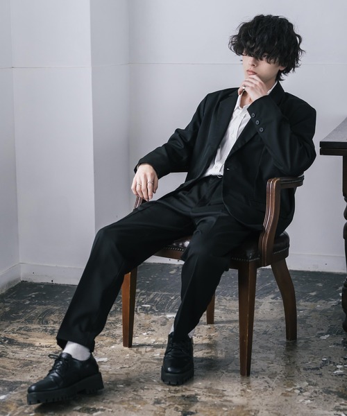 Rocky Monroe(ロッキーモンロー)の「TRストレッチ センタープレスワンタックテーパードイージーパンツ(スラックス・メンズ・チャコール/ブラック/オフホワイト/ブラウン・XL/M/L)」の18枚目の写真