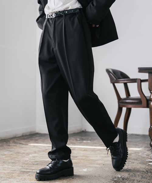 Rocky Monroe(ロッキーモンロー)の「TRストレッチ センタープレスワンタックテーパードイージーパンツ(スラックス・メンズ・チャコール/ブラック/オフホワイト/ブラウン・XL/M/L)」の10枚目の写真