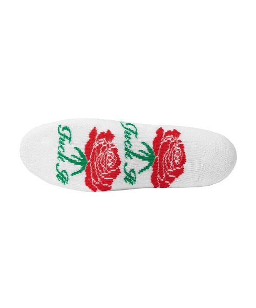 HUF(ハフ)の「FUCK IT ROSE CREW SOCKS(ソックス/靴下・メンズ・ブラック/ホワイト・O/S)」の3枚目の写真