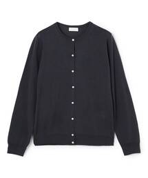スーパーエクストラファインウール クルーネックカーディガン