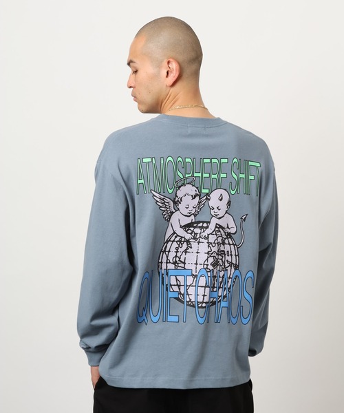 atmos（アトモス）の「atmos Quiet Chaos Print LS T-shirt / クワイエット カオス プリント LS T-シャツ（Tシャツ/カットソー・メンズ・ブラック/ブルー/ホワイト・XL/M/XXL/L）」の10枚目の写真