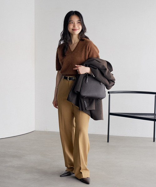 plage(プラージュ)の「Back brushing パンツ(その他パンツ・レディース・キャメル/アイボリー/ブラック・36/34/38)」の6枚目の写真