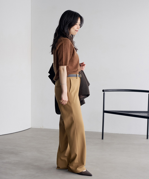 plage(プラージュ)の「Back brushing パンツ(その他パンツ・レディース・キャメル/アイボリー/ブラック・36/34/38)」の21枚目の写真