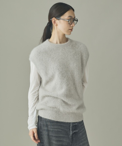 Curensology(カレンソロジー)の「Curensology(カレンソロジー)/FOXカシミヤニットベスト(ニット/セーター・レディース・ブラウン系その他/ブラック・FREE)」の19枚目の写真