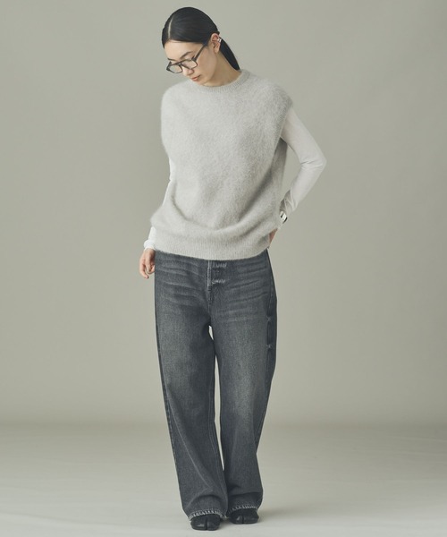 Curensology(カレンソロジー)の「Curensology(カレンソロジー)/FOXカシミヤニットベスト(ニット/セーター・レディース・ブラウン系その他/ブラック・FREE)」の22枚目の写真
