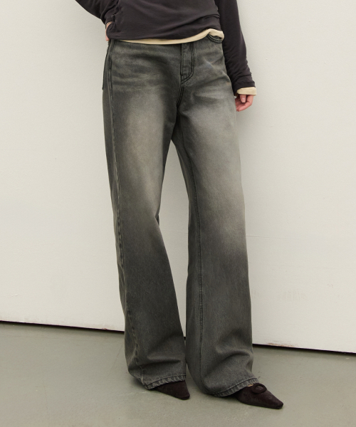 WAARFORWOMAN(ワール・フォー・ウーマン)の「W1157 ストレートワイドパンツ_ブラック(デニムパンツ・レディース・その他・SMALL/MEDIUM/LARGE/S-Short/M-Short/L-Short)」の5枚目の写真