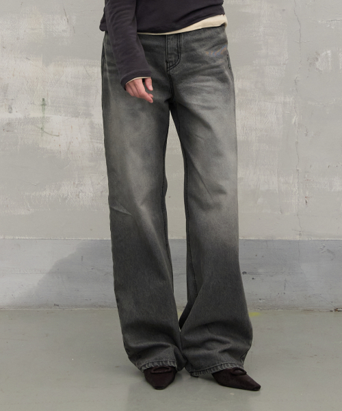WAARFORWOMAN(ワール・フォー・ウーマン)の「W1157 ストレートワイドパンツ_ブラック(デニムパンツ・レディース・その他・SMALL/MEDIUM/LARGE/S-Short/M-Short/L-Short)」の6枚目の写真