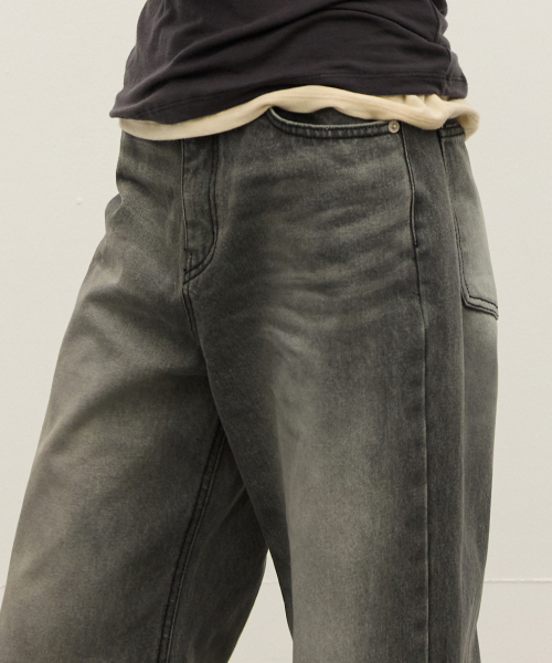 WAARFORWOMAN(ワール・フォー・ウーマン)の「W1157 ストレートワイドパンツ_ブラック(デニムパンツ・レディース・その他・SMALL/MEDIUM/LARGE/S-Short/M-Short/L-Short)」の8枚目の写真