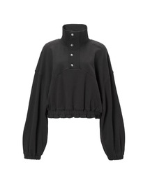 WILLFULLY（ウィルフリー）の「half button cropped stand collar sweat tops（スウェット）」