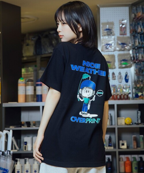 NICE WEATHER（ナイスウェザー）の「【別注】＜over print × なえなの＞プリント Tシャツ/ZERO ZERO HERO（Tシャツ/カットソー・レディース・ホワイト/ブラック・L/M）」の2枚目の写真