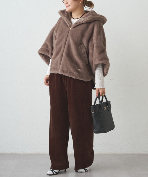PUAL CE CIN(ピュアルセシン)の「ストレッチコールイージーパンツ(その他パンツ・レディース・ブラック/ブラウン/ベージュ・FREE)」の13枚目の写真