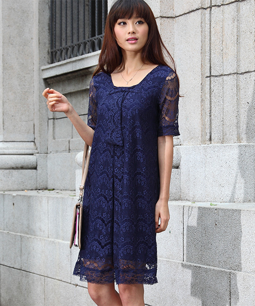 Sweetmommy 授乳服 マタニティ スウィートマミー の すかし柄 総レースマタニティワンピース マタニティウェア グッズ Wear