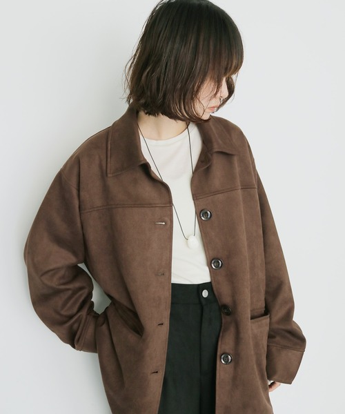 cheriella(シェリエラ)の「【cheriella】スエードテーラードジャケット SUEDE TAILORED JACKET(テーラードジャケット・レディース・ブラック/ブラウン・FREE)」の1枚目の写真