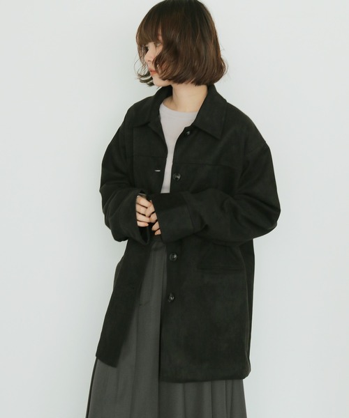 cheriella(シェリエラ)の「【cheriella】スエードテーラードジャケット SUEDE TAILORED JACKET(テーラードジャケット・レディース・ブラック/ブラウン・FREE)」の2枚目の写真