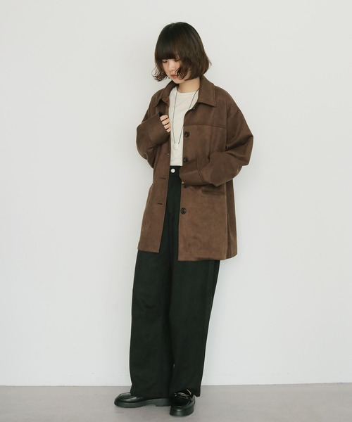 cheriella(シェリエラ)の「【cheriella】スエードテーラードジャケット SUEDE TAILORED JACKET(テーラードジャケット・レディース・ブラック/ブラウン・FREE)」の4枚目の写真