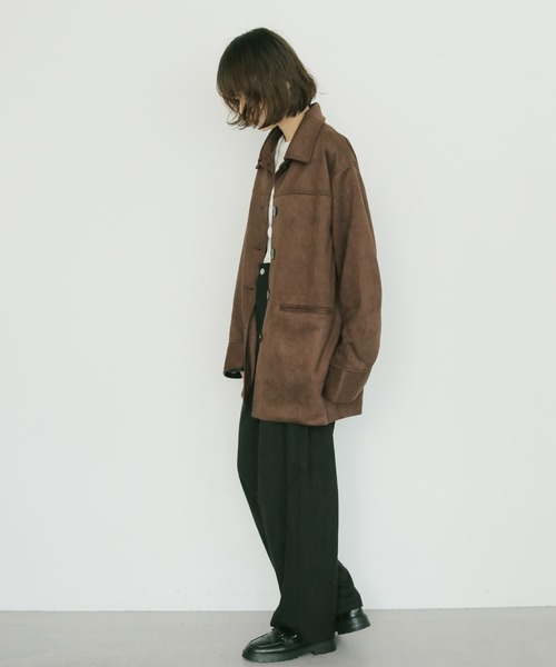 cheriella(シェリエラ)の「【cheriella】スエードテーラードジャケット SUEDE TAILORED JACKET(テーラードジャケット・レディース・ブラック/ブラウン・FREE)」の5枚目の写真