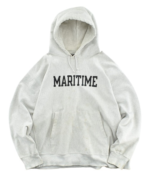Champion(チャンピオン)の「【USED】Y2K Champion "MARITIME" リバースウィーブ フーディー(パーカー・メンズ・グレー・XX-LARGE)」の1枚目の写真