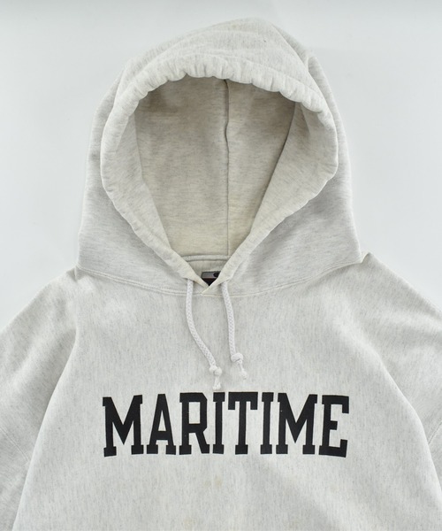 Champion(チャンピオン)の「【USED】Y2K Champion "MARITIME" リバースウィーブ フーディー(パーカー・メンズ・グレー・XX-LARGE)」の2枚目の写真