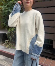 デニムドッキングニット　秋服