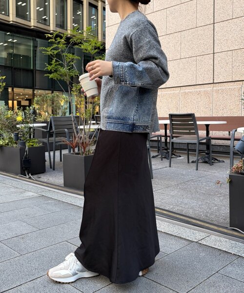 Jena espace merveilleux(ジェナ エスパスメルヴェイユ)の「デニムドッキングニット 秋服(ニット/セーター・レディース・アイボリー/グレー・FREE)」の18枚目の写真