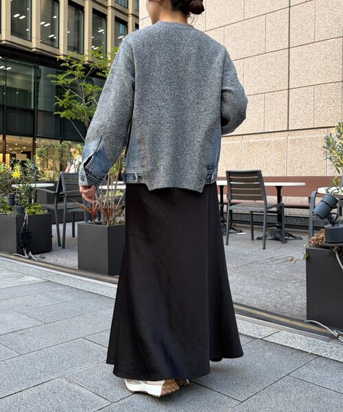Jena espace merveilleux(ジェナ エスパスメルヴェイユ)の「デニムドッキングニット 秋服(ニット/セーター・レディース・アイボリー/グレー・FREE)」の20枚目の写真