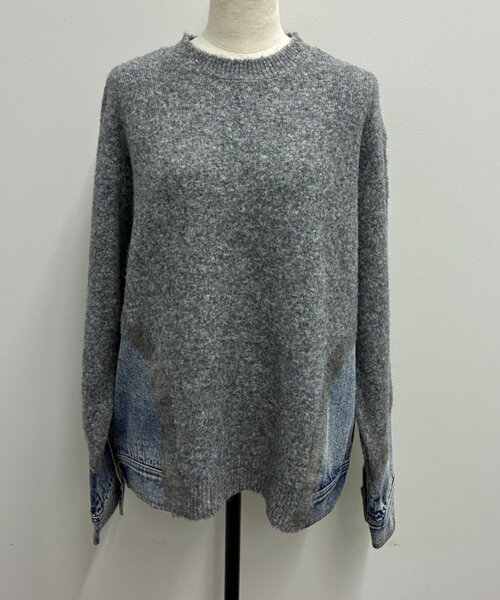 Jena espace merveilleux(ジェナ エスパスメルヴェイユ)の「デニムドッキングニット 秋服(ニット/セーター・レディース・アイボリー/グレー・FREE)」の13枚目の写真