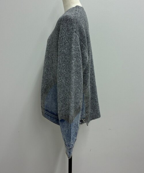 Jena espace merveilleux(ジェナ エスパスメルヴェイユ)の「デニムドッキングニット 秋服(ニット/セーター・レディース・アイボリー/グレー・FREE)」の14枚目の写真