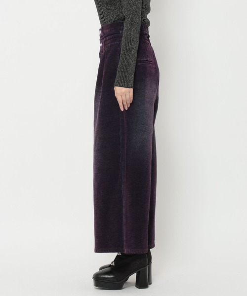 HARE(ハレ)の「【Lサイズ展開あり】ダブルウエストフロッキーデニムパンツ(HARE)(デニムパンツ・レディース・ブラック/パープル/ボルドー・LARGE/FREE)」の19枚目の写真