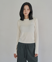 WT-106 ブルーミングスリムTシャツ_アイボリー