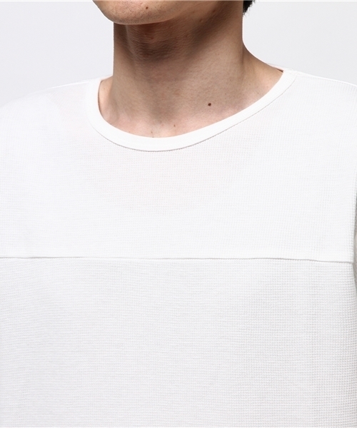 WEGO（ウィゴー）の「WEGO/ワッフルラウンドカットソー（Tシャツ/カットソー・メンズ・ホワイト/ブルー系その他/杢グレー/ブラック系その他5・SMALL/MEDIUM/LARGE）」の7枚目の写真