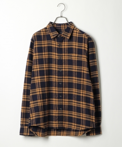 RAGEBLUE（レイジブルー）の「起毛チェックシャツ/733811（シャツ/ブラウス・メンズ・グレー系その他/ブルー/キャメル/レッド系その他/グリーン/ベージュ/レッド・LARGE/MEDIUM/X-LARGE/SMALL）」の6枚目の写真