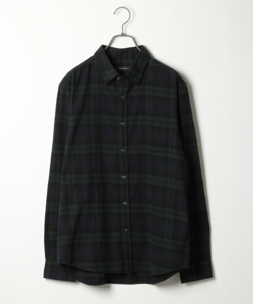 RAGEBLUE（レイジブルー）の「起毛チェックシャツ/733811（シャツ/ブラウス・メンズ・グレー系その他/ブルー/キャメル/レッド系その他/グリーン/ベージュ/レッド・LARGE/MEDIUM/X-LARGE/SMALL）」の4枚目の写真