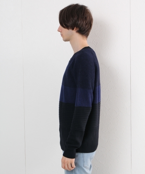 GLOBAL WORK（グローバルワーク）の「７ゲージストラクチャーＭＩＸプルオーバー/727623（ニット/セーター・メンズ・ブラック/ホワイト/グレー/ベージュ/ネイビー・X-LARGE/LARGE/MEDIUM/SMALL）」の6枚目の写真