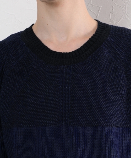 GLOBAL WORK（グローバルワーク）の「７ゲージストラクチャーＭＩＸプルオーバー/727623（ニット/セーター・メンズ・ブラック/ホワイト/グレー/ベージュ/ネイビー・X-LARGE/LARGE/MEDIUM/SMALL）」の8枚目の写真