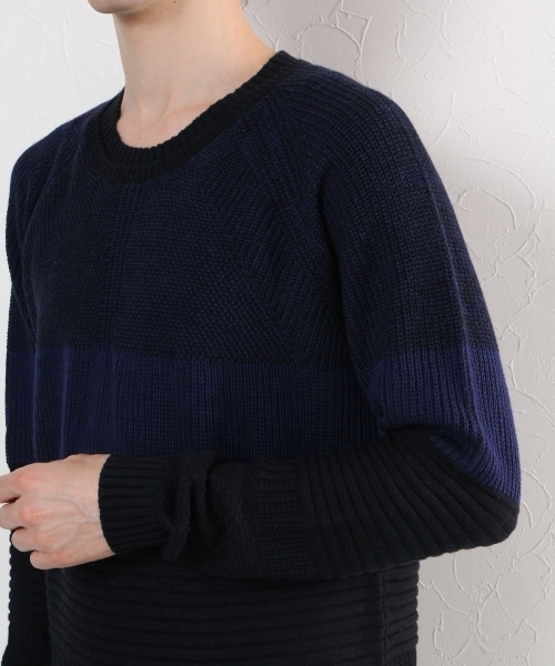 GLOBAL WORK（グローバルワーク）の「７ゲージストラクチャーＭＩＸプルオーバー/727623（ニット/セーター・メンズ・ブラック/ホワイト/グレー/ベージュ/ネイビー・X-LARGE/LARGE/MEDIUM/SMALL）」の10枚目の写真