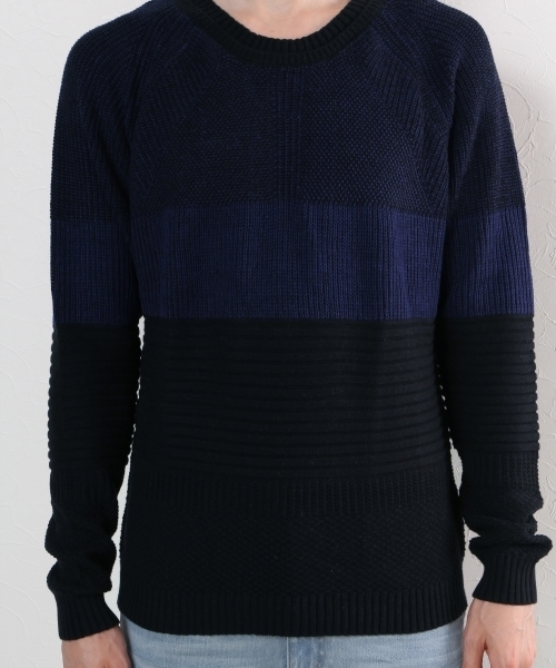 GLOBAL WORK（グローバルワーク）の「７ゲージストラクチャーＭＩＸプルオーバー/727623（ニット/セーター・メンズ・ブラック/ホワイト/グレー/ベージュ/ネイビー・X-LARGE/LARGE/MEDIUM/SMALL）」の14枚目の写真