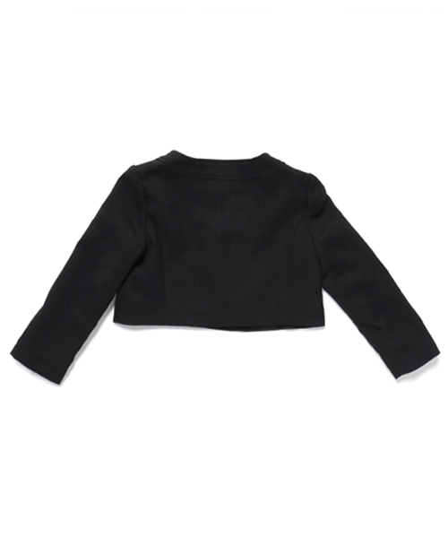 COMME CA ISM(コムサイズム)の「ノーカラージャケット(100cm-130cm)(ノーカラージャケット・キッズ・ブラック/ホワイト・110cm/120cm/130cm/100cm)」の3枚目の写真