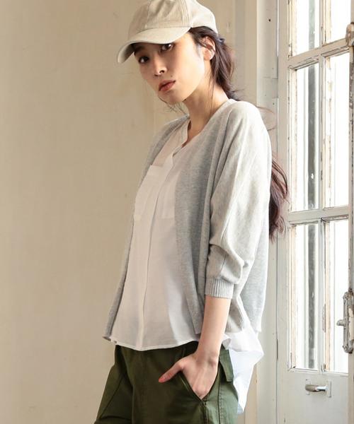 Coen コーエン の ショートドルマンカーディガン カーディガン ボレロ Wear