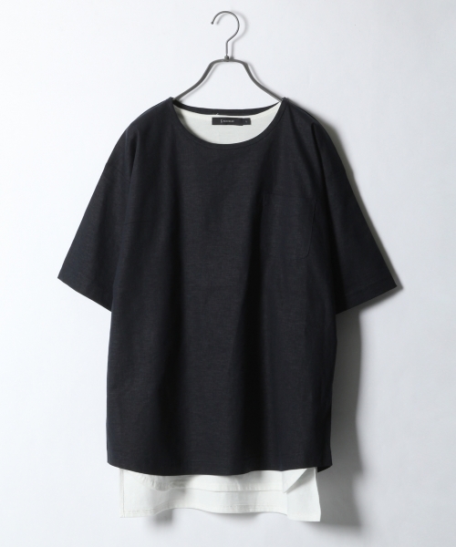 RAGEBLUE(レイジブルー)の「リネン混ストレッチプルオーバーシャツ/757934(シャツ/ブラウス・メンズ・ネイビー/グリーン/ピンク/ホワイト・MEDIUM/LARGE/SMALL)」の4枚目の写真