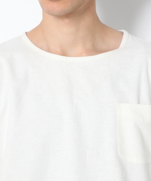 RAGEBLUE(レイジブルー)の「リネン混ストレッチプルオーバーシャツ/757934(シャツ/ブラウス・メンズ・ネイビー/グリーン/ピンク/ホワイト・MEDIUM/LARGE/SMALL)」の7枚目の写真