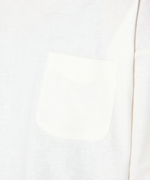 RAGEBLUE(レイジブルー)の「リネン混ストレッチプルオーバーシャツ/757934(シャツ/ブラウス・メンズ・ネイビー/グリーン/ピンク/ホワイト・MEDIUM/LARGE/SMALL)」の8枚目の写真