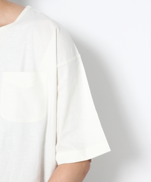 RAGEBLUE(レイジブルー)の「リネン混ストレッチプルオーバーシャツ/757934(シャツ/ブラウス・メンズ・ネイビー/グリーン/ピンク/ホワイト・MEDIUM/LARGE/SMALL)」の10枚目の写真