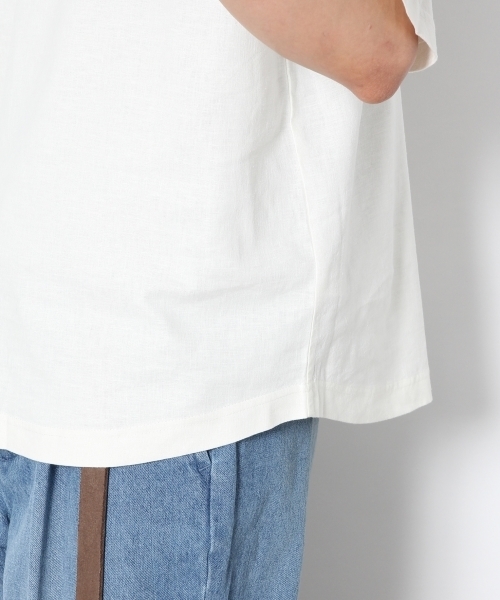 RAGEBLUE(レイジブルー)の「リネン混ストレッチプルオーバーシャツ/757934(シャツ/ブラウス・メンズ・ネイビー/グリーン/ピンク/ホワイト・MEDIUM/LARGE/SMALL)」の11枚目の写真